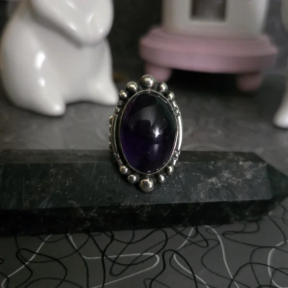 Sterling To Love Amethyst Sterling Silver Ring Handmade OOAK Etsy - Picture 8 of 15